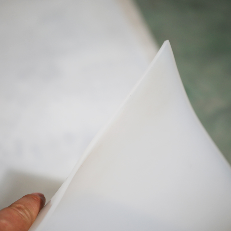 Feuille de caoutchouc de silicone blanc transparent épais et doux
